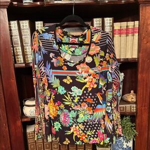 Johnny Was Multicolor Floral Long Sleeve Top